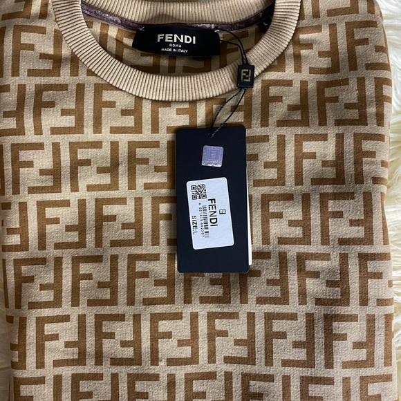 Fendi Other - FENDI MEN’S CAMEL COTTON CASUAL SWEATSHIRT